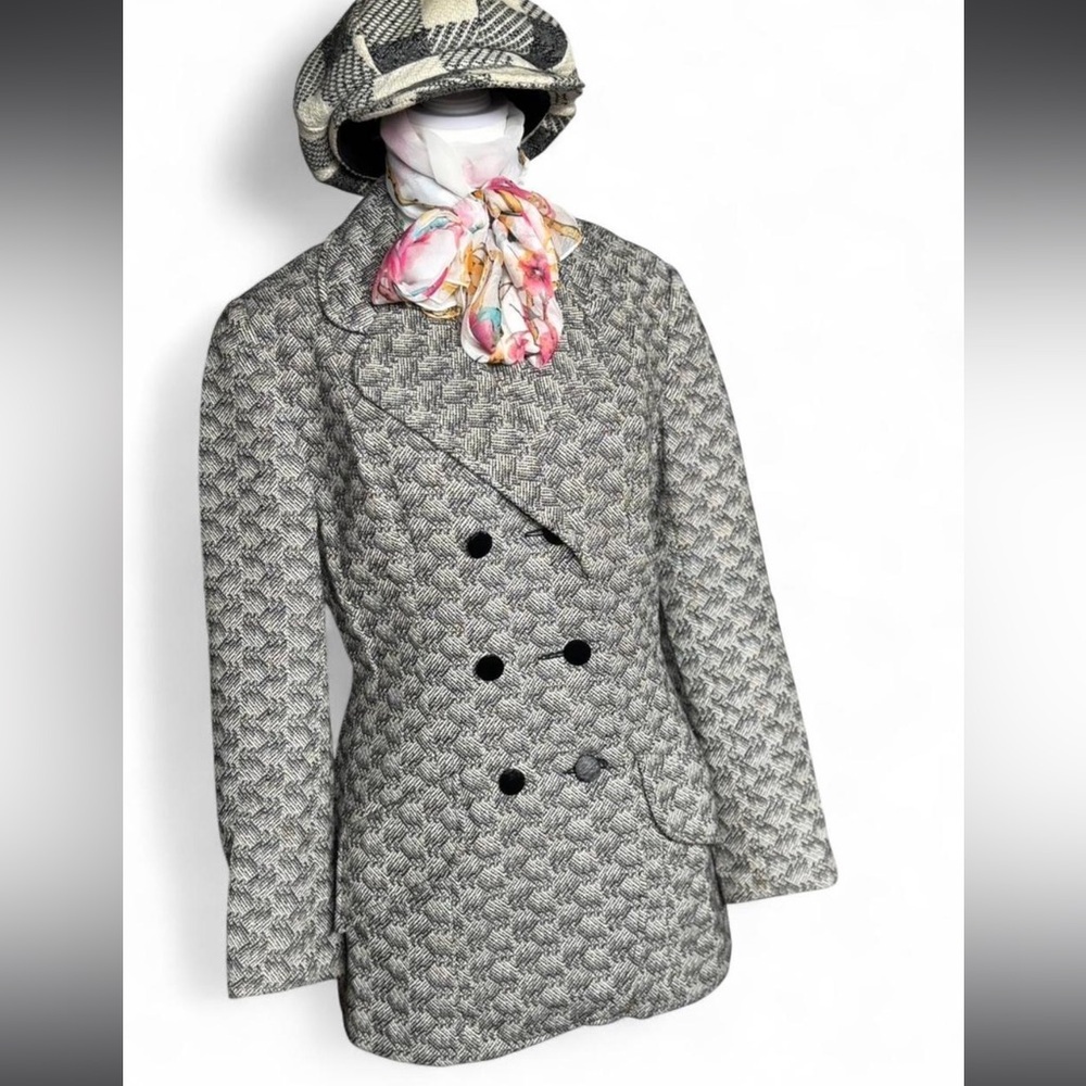 Preppy Grey Vintage 80's/90's Two-Piece Skirt Set